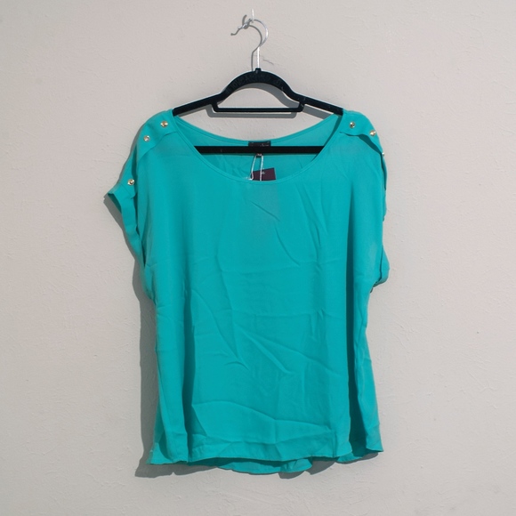 Button Shoulder Blouse - Picture 1 of 2